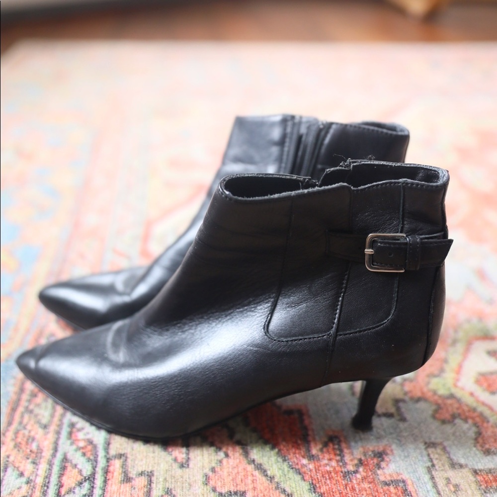LK Bennett Frances Heeled Ankle Boots Black